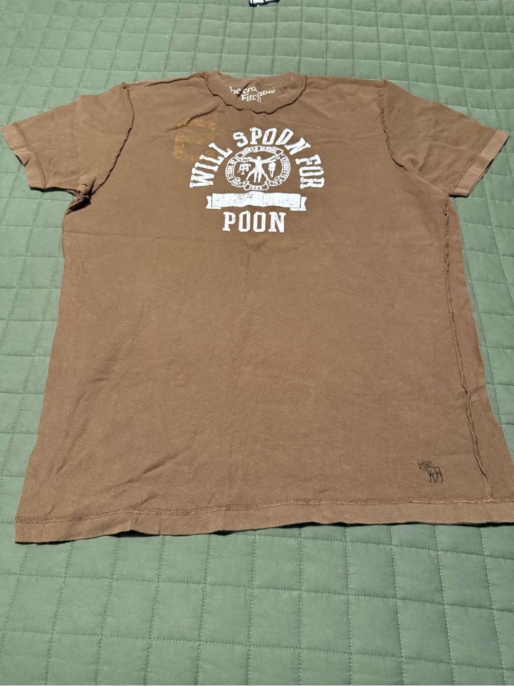 Abercrombie & Fitch Brown Short-Sleeve Graphic Tee